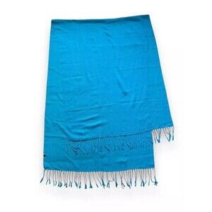 Blue Rectangular Scarf 71” X 26” Winter Women